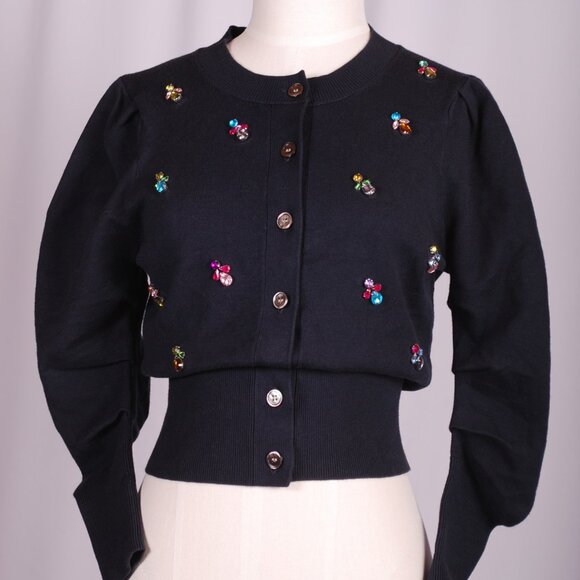 EUC Cinq a Sept Embellished Cardigan, Sz - Sm - Picture 5 of 9